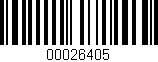 Código de barras (EAN, GTIN, SKU, ISBN): '00026405'
