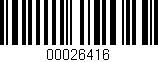 Código de barras (EAN, GTIN, SKU, ISBN): '00026416'