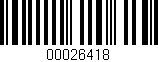 Código de barras (EAN, GTIN, SKU, ISBN): '00026418'