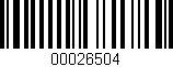 Código de barras (EAN, GTIN, SKU, ISBN): '00026504'