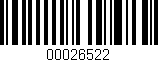 Código de barras (EAN, GTIN, SKU, ISBN): '00026522'