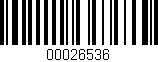 Código de barras (EAN, GTIN, SKU, ISBN): '00026536'
