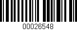 Código de barras (EAN, GTIN, SKU, ISBN): '00026548'