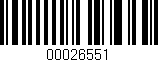 Código de barras (EAN, GTIN, SKU, ISBN): '00026551'