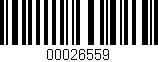 Código de barras (EAN, GTIN, SKU, ISBN): '00026559'