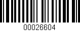 Código de barras (EAN, GTIN, SKU, ISBN): '00026604'