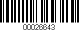 Código de barras (EAN, GTIN, SKU, ISBN): '00026643'