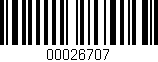 Código de barras (EAN, GTIN, SKU, ISBN): '00026707'