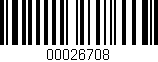 Código de barras (EAN, GTIN, SKU, ISBN): '00026708'