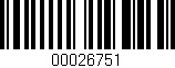 Código de barras (EAN, GTIN, SKU, ISBN): '00026751'