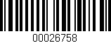 Código de barras (EAN, GTIN, SKU, ISBN): '00026758'