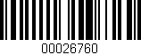 Código de barras (EAN, GTIN, SKU, ISBN): '00026760'