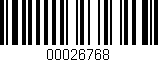 Código de barras (EAN, GTIN, SKU, ISBN): '00026768'