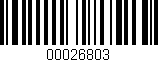 Código de barras (EAN, GTIN, SKU, ISBN): '00026803'