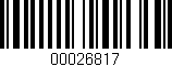 Código de barras (EAN, GTIN, SKU, ISBN): '00026817'