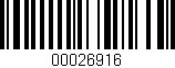 Código de barras (EAN, GTIN, SKU, ISBN): '00026916'