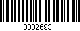 Código de barras (EAN, GTIN, SKU, ISBN): '00026931'