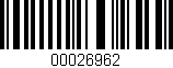 Código de barras (EAN, GTIN, SKU, ISBN): '00026962'
