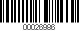 Código de barras (EAN, GTIN, SKU, ISBN): '00026986'