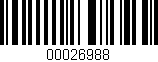 Código de barras (EAN, GTIN, SKU, ISBN): '00026988'