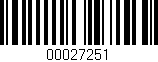 Código de barras (EAN, GTIN, SKU, ISBN): '00027251'