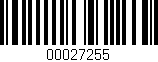 Código de barras (EAN, GTIN, SKU, ISBN): '00027255'