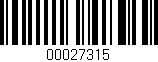 Código de barras (EAN, GTIN, SKU, ISBN): '00027315'