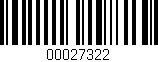 Código de barras (EAN, GTIN, SKU, ISBN): '00027322'