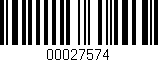 Código de barras (EAN, GTIN, SKU, ISBN): '00027574'