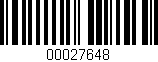 Código de barras (EAN, GTIN, SKU, ISBN): '00027648'