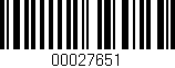 Código de barras (EAN, GTIN, SKU, ISBN): '00027651'
