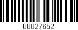 Código de barras (EAN, GTIN, SKU, ISBN): '00027652'