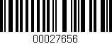 Código de barras (EAN, GTIN, SKU, ISBN): '00027656'
