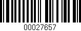 Código de barras (EAN, GTIN, SKU, ISBN): '00027657'