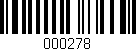 Código de barras (EAN, GTIN, SKU, ISBN): '000278'