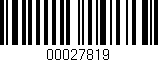 Código de barras (EAN, GTIN, SKU, ISBN): '00027819'