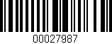 Código de barras (EAN, GTIN, SKU, ISBN): '00027987'