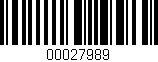 Código de barras (EAN, GTIN, SKU, ISBN): '00027989'