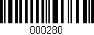 Código de barras (EAN, GTIN, SKU, ISBN): '000280'