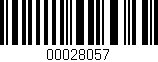 Código de barras (EAN, GTIN, SKU, ISBN): '00028057'
