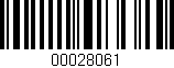 Código de barras (EAN, GTIN, SKU, ISBN): '00028061'