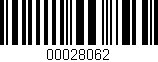 Código de barras (EAN, GTIN, SKU, ISBN): '00028062'