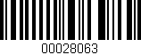 Código de barras (EAN, GTIN, SKU, ISBN): '00028063'