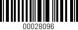 Código de barras (EAN, GTIN, SKU, ISBN): '00028096'