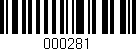 Código de barras (EAN, GTIN, SKU, ISBN): '000281'