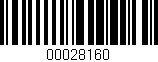 Código de barras (EAN, GTIN, SKU, ISBN): '00028160'