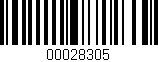 Código de barras (EAN, GTIN, SKU, ISBN): '00028305'