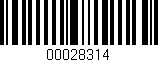 Código de barras (EAN, GTIN, SKU, ISBN): '00028314'