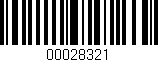 Código de barras (EAN, GTIN, SKU, ISBN): '00028321'