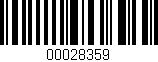 Código de barras (EAN, GTIN, SKU, ISBN): '00028359'
